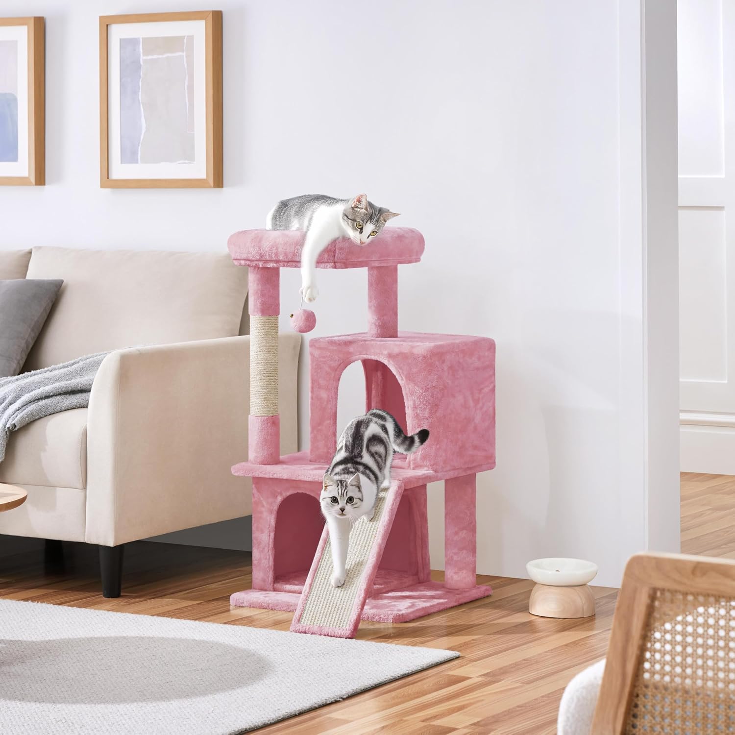 Thumbnail 6 de Yaheetech 91cm Cat Tree with Double Condo