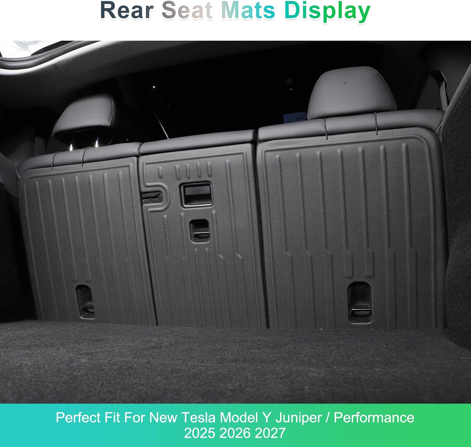 Detalle de GAFAT 3-Piece Boot Mats for Tesla Model Y Juniper/Premium (2025–2027) – All-Weather 3D Scan Fit