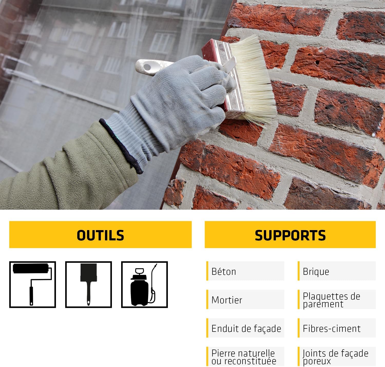 Thumbnail 5 de Sikagard 221 Protecteur Façade Incolore – Hydrofuge imperméabilisant multi-supports (20 L)