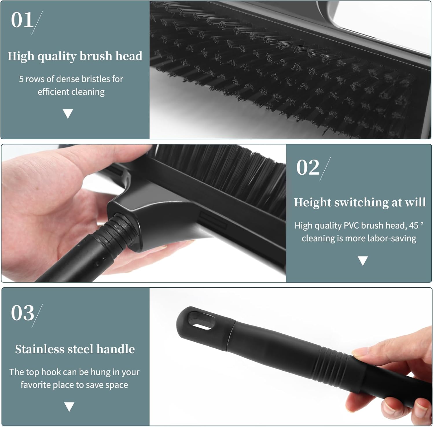 Detalle 2 de Newthinking Floor Scrubbing Brush with Long Handle