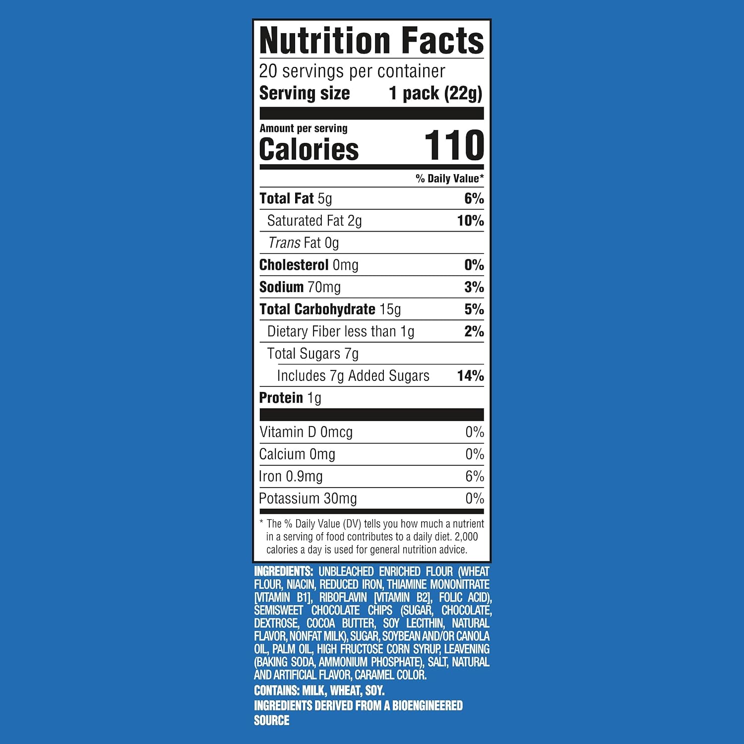 Detalle 2 de CHIPS AHOY! Original Chocolate Chip Cookies, 20 Individually Wrapped Packs