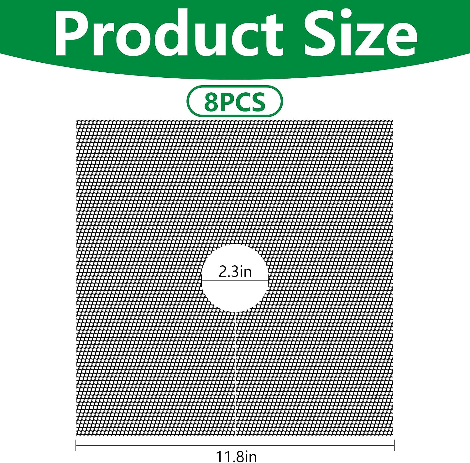 Detalle 2 de Adnee 11.8-Inch Plant Pot Grids, 8-Pack Cuttable PE Soil Covers