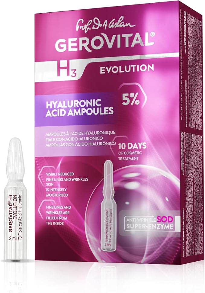 Detalle de Gerovital H3 Evolution Ampollas de Ácido Hialurónico 💧