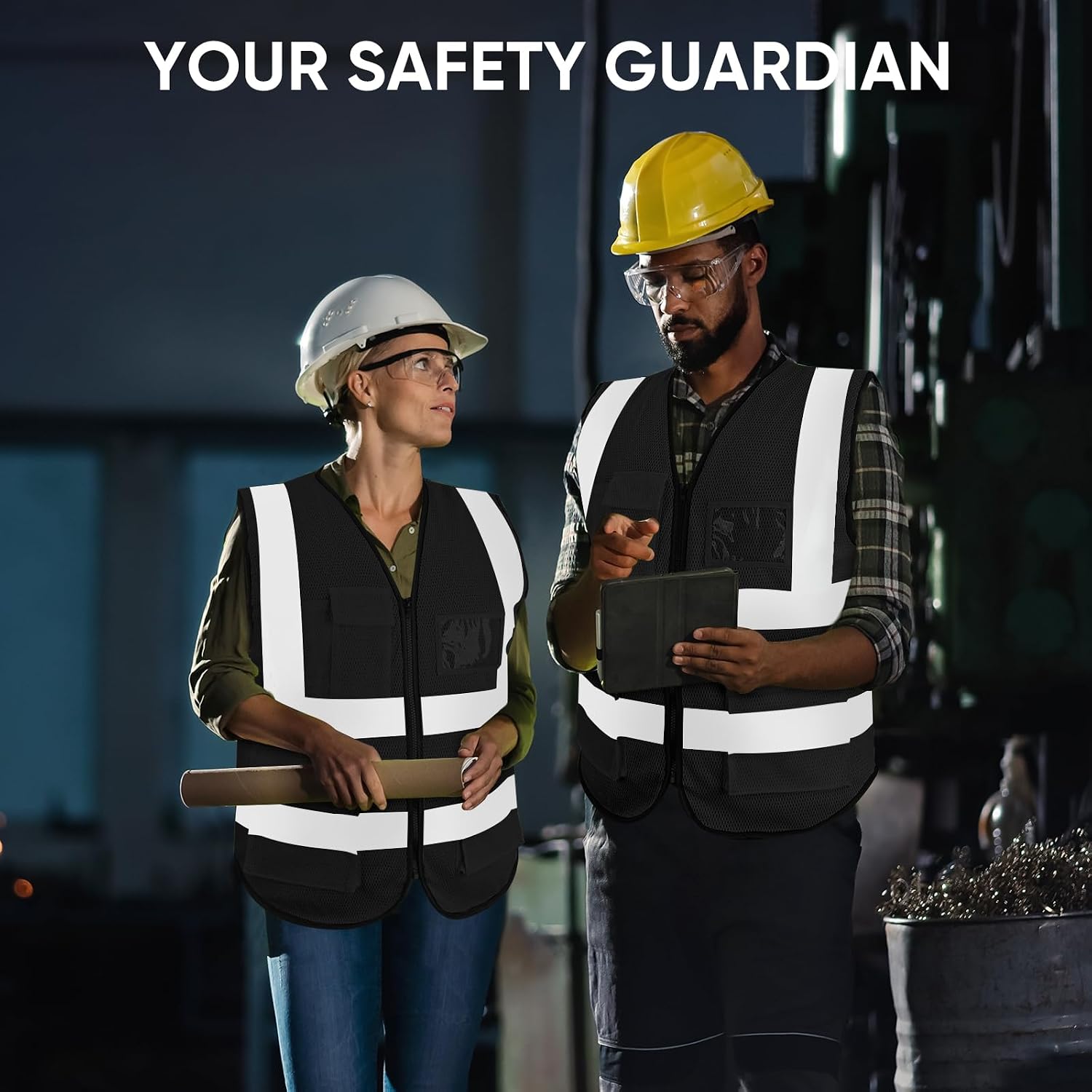 Detalle 2 de TICONN SV-1 ANSI Class 2 Reflective Safety Vest with Mesh and Pockets