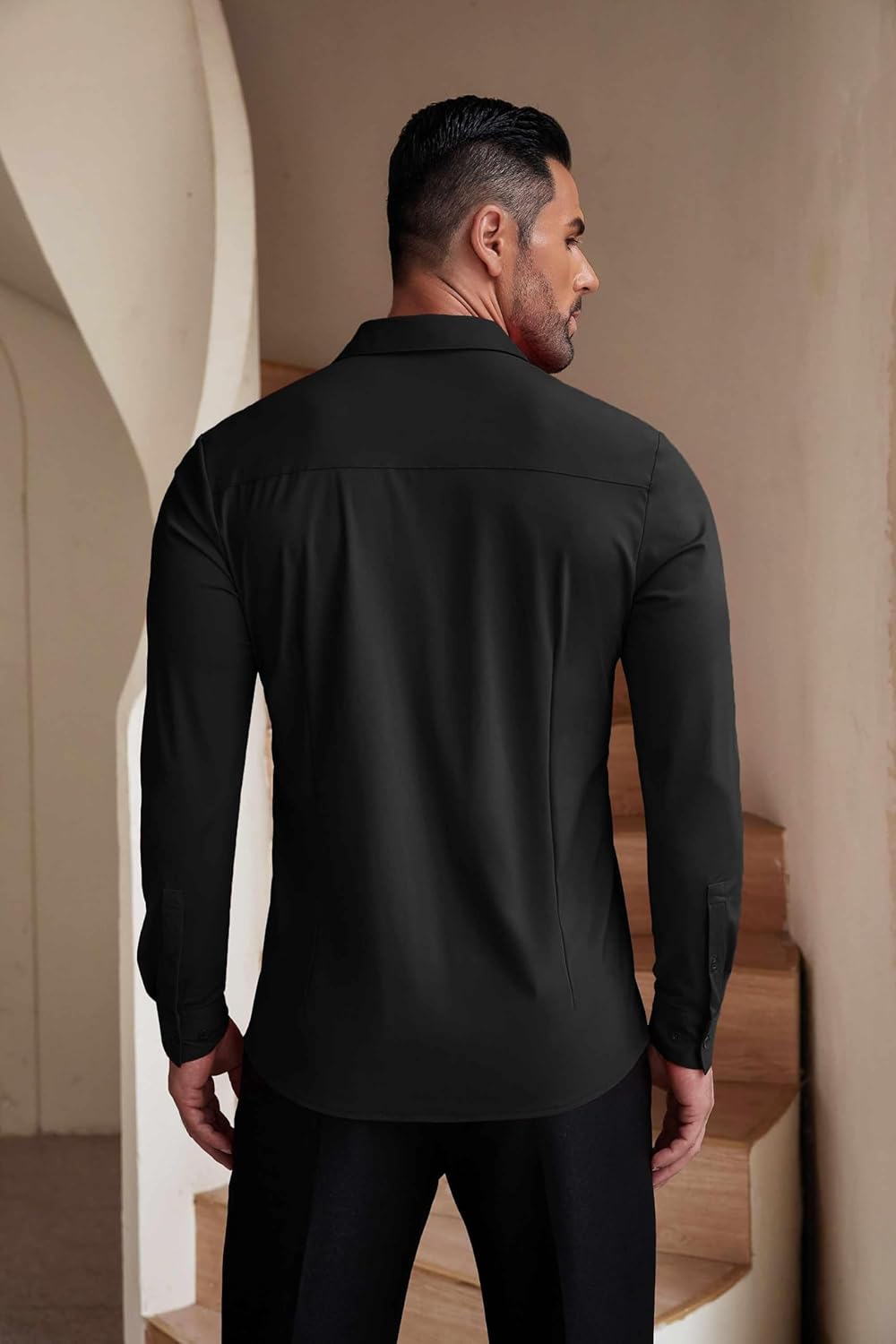 Thumbnail 2 de COOFANDY Men's Muscle Fit Dress Shirt wrinkle-free 👔