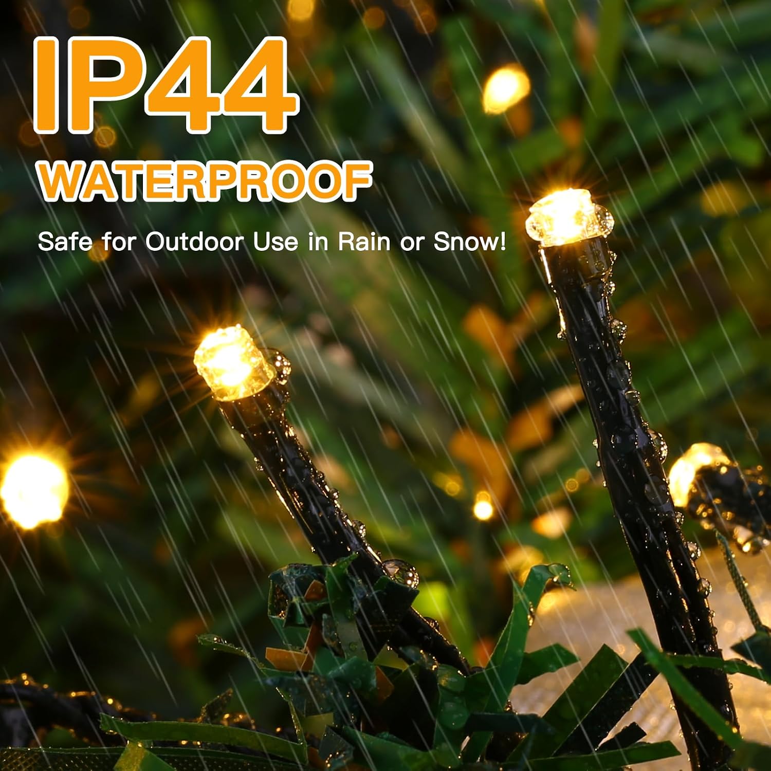 Detalle de Cosyglim QX-U-O-S-1000-1-A Cluster String Lights, 1,000 Warm White LEDs, 50 ft