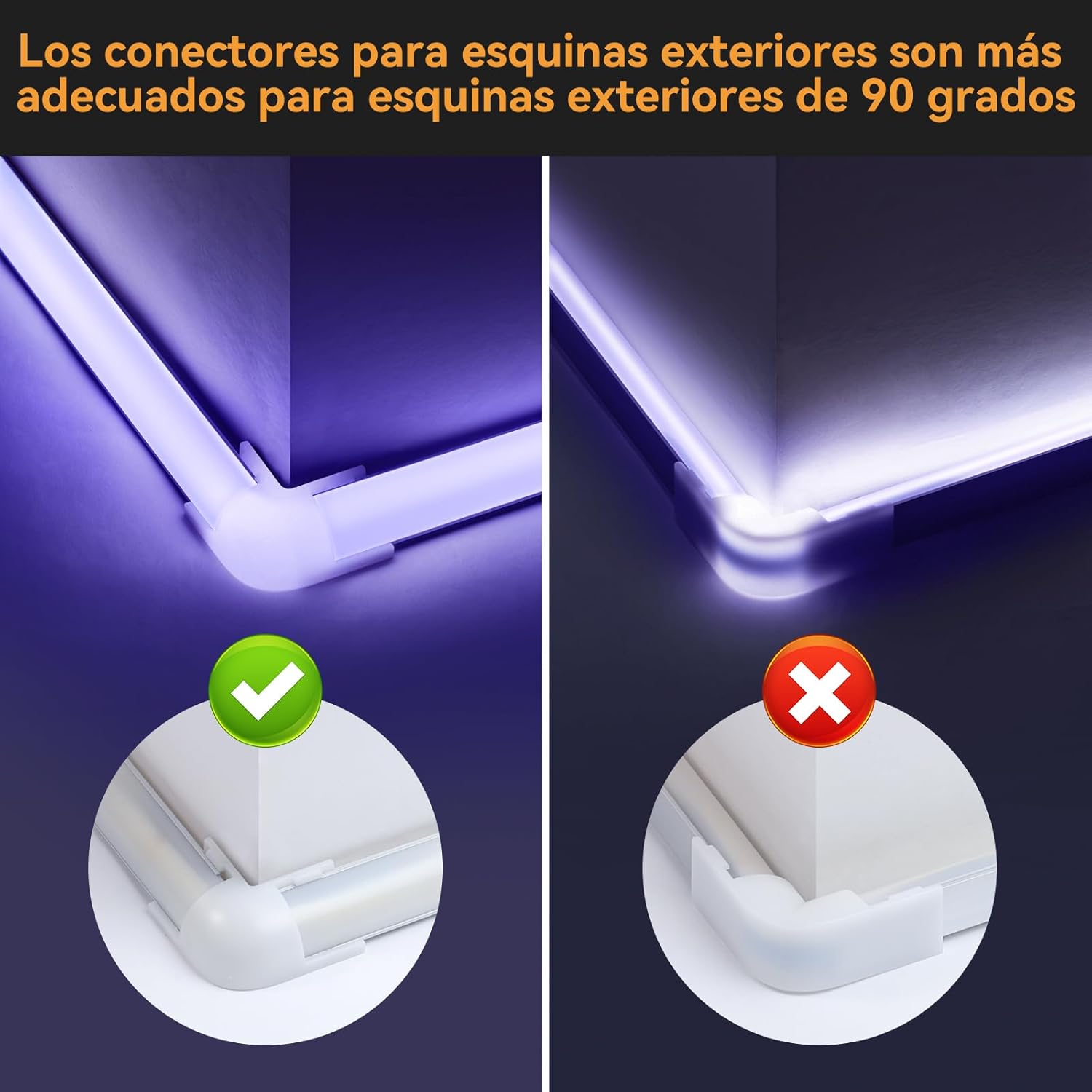 Thumbnail 4 de HOMMAND 10Pcs Conectores de Esquina 90° para LED