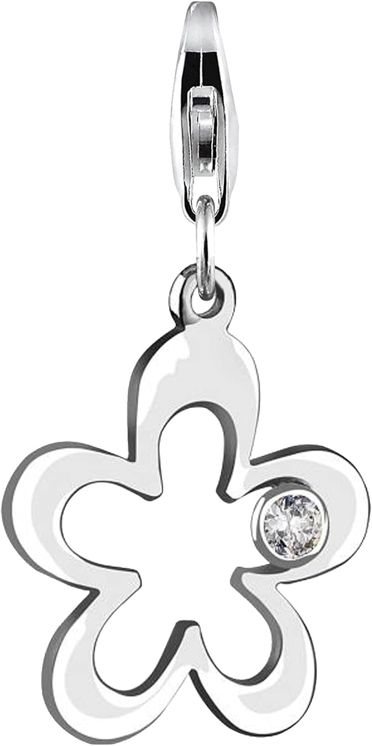 Thumbnail 1 de Nenalina Blume Karabiner Charm Anhänger aus 925 Sterling Silber (712055-019) für Bettelarmband