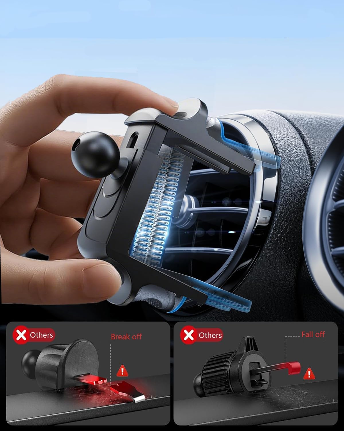 Detalle 2 de ICAILIN Mercedes Phone Holder 45–75mm