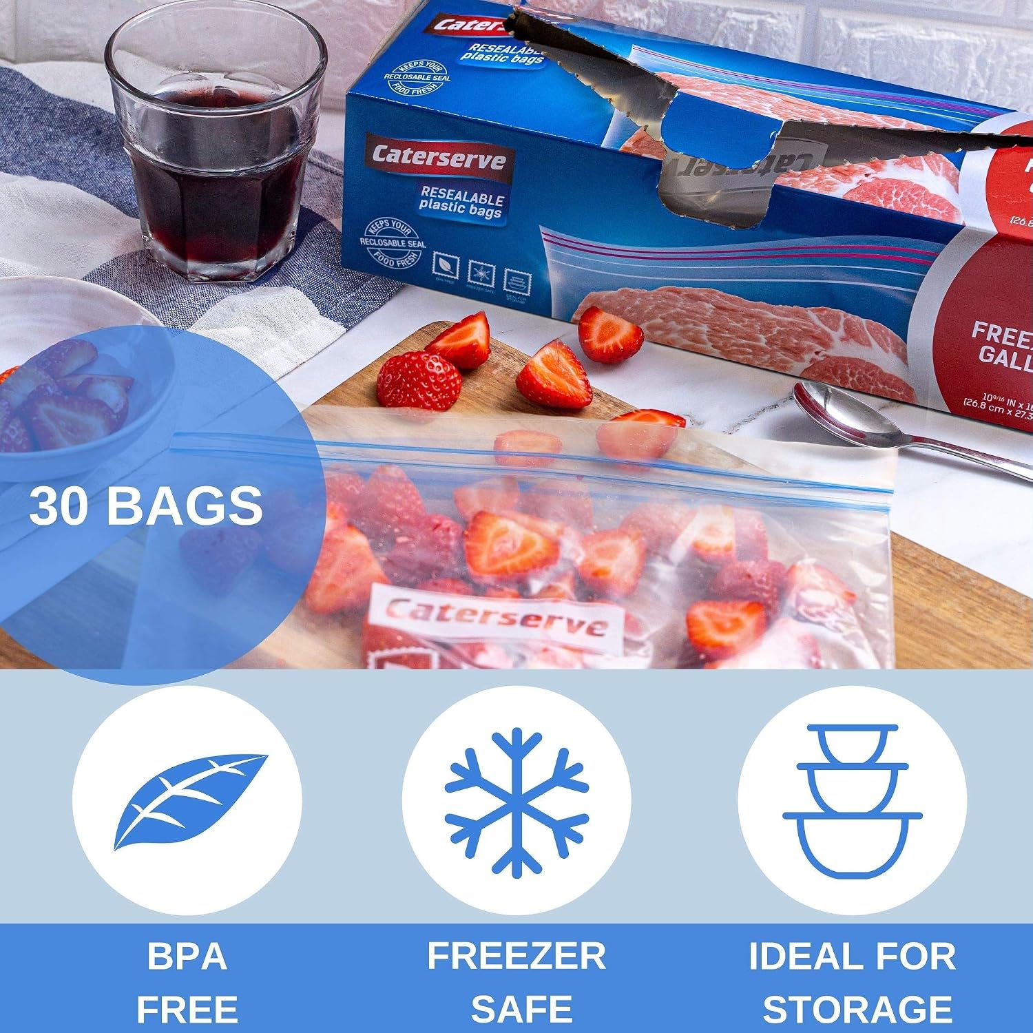 Thumbnail 2 de Caterserve 30 Ziplock Bags