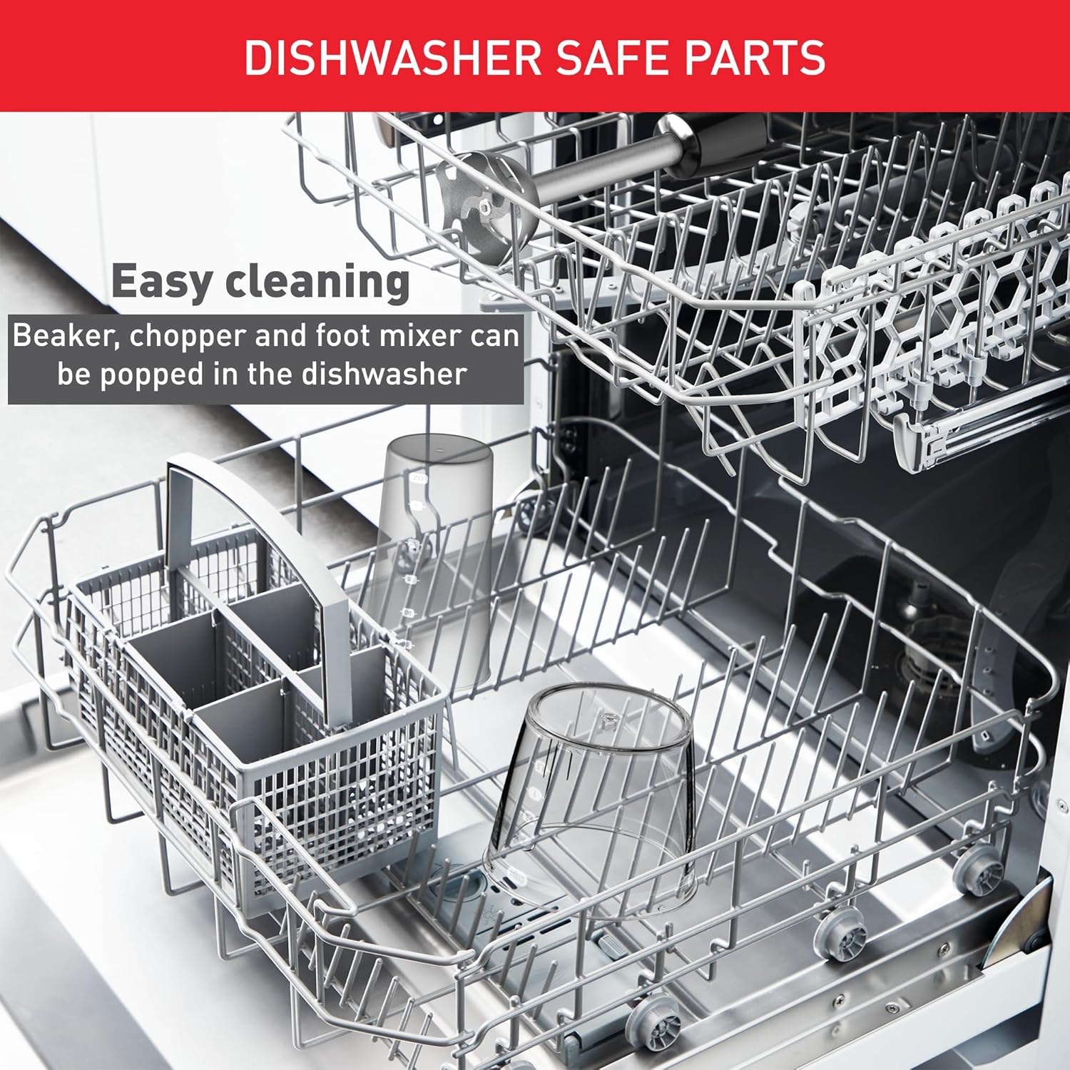 Thumbnail 3 de Tefal 3in1 Optichef Hand Stick Blender HB643842 (1000W) with 20 speeds, chopper & 800ml beaker