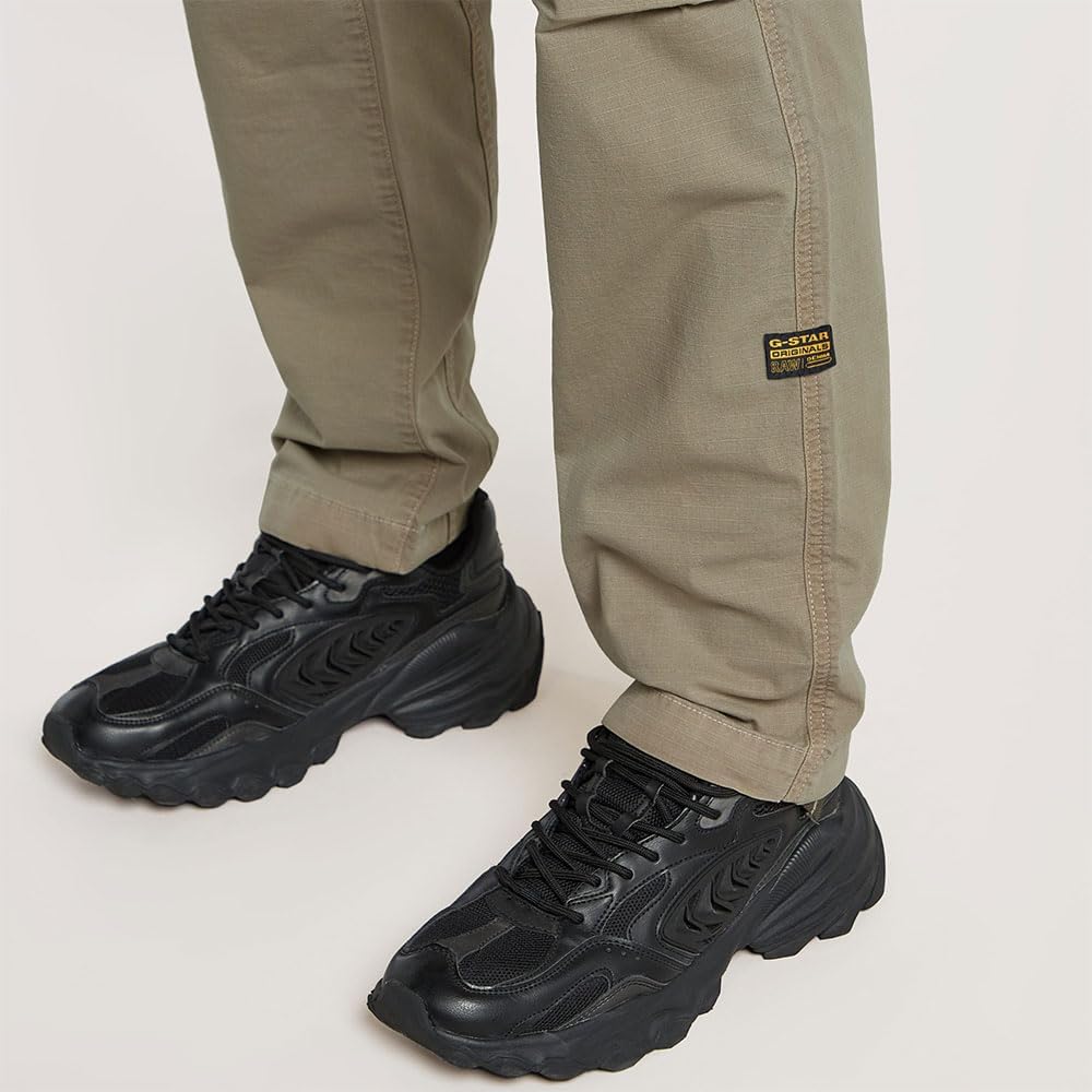 Detalle de G-Star Herren Core Regular Cargo – Cargo-Hose mit Knopf- und Reißverschluss