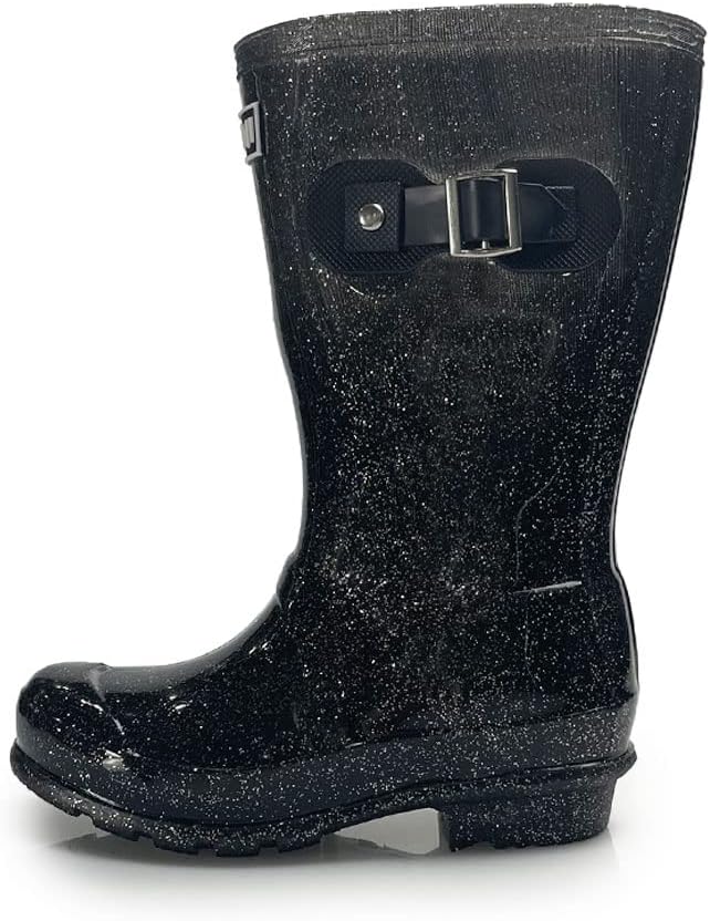 Detalle 2 de AMOJI Kids’ Rain Boots, PVC, Glitter Finish, Lightweight and Non-Slip