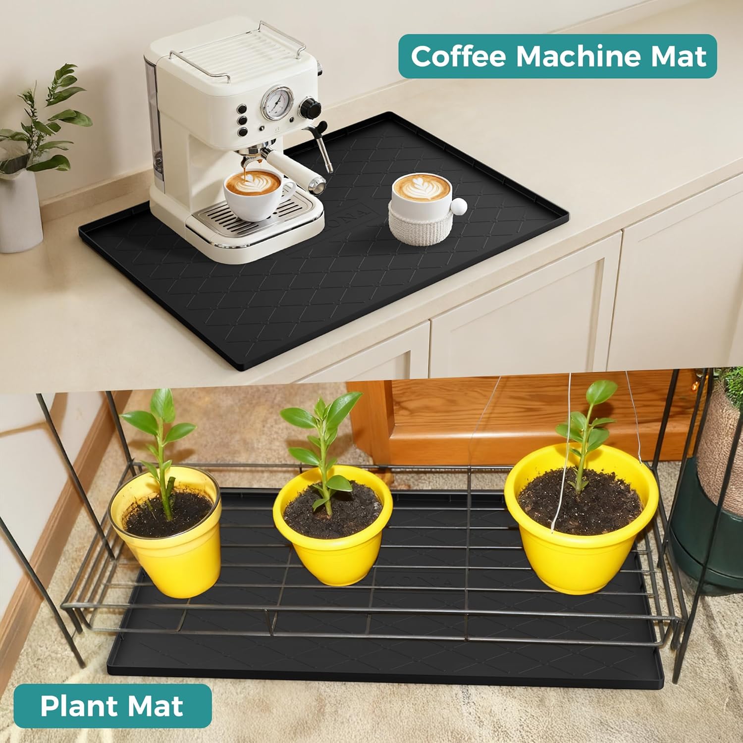 Thumbnail 5 de URMONA 34" x 22" Waterproof Silicone Mat for Under Sink Storage, Kitchen & Bathroom