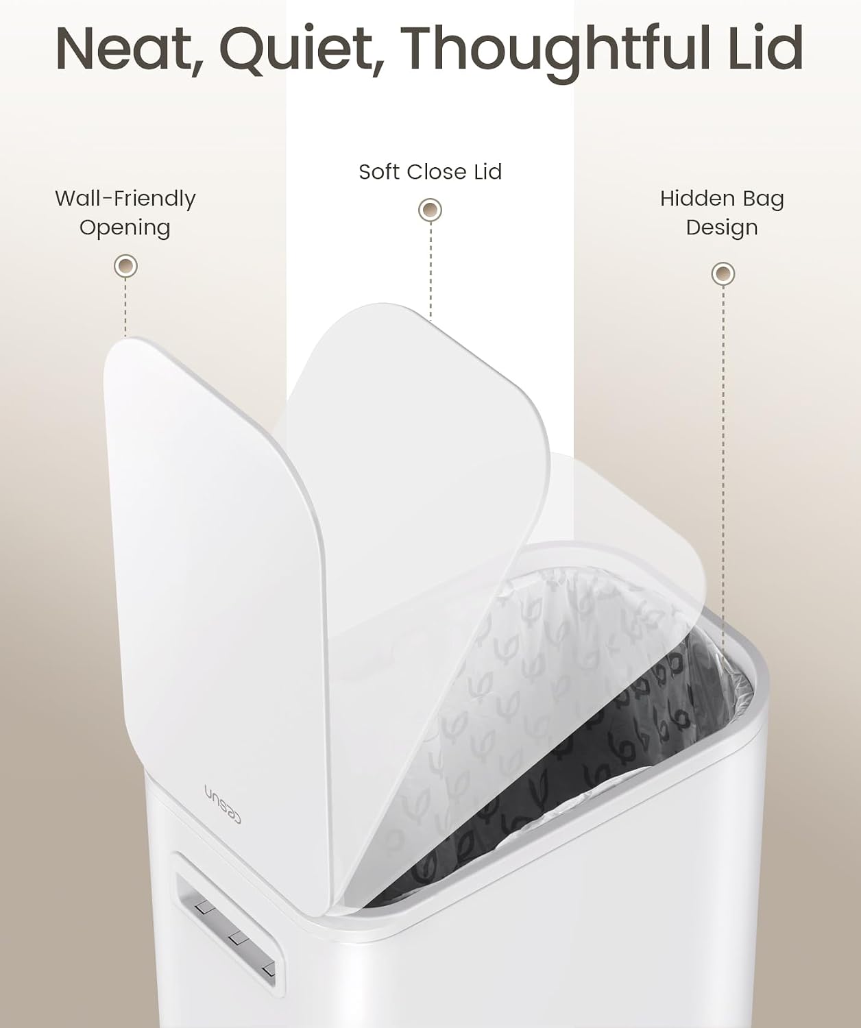 Detalle 2 de Cesun Small Bathroom Trash Can 1.3 Gal