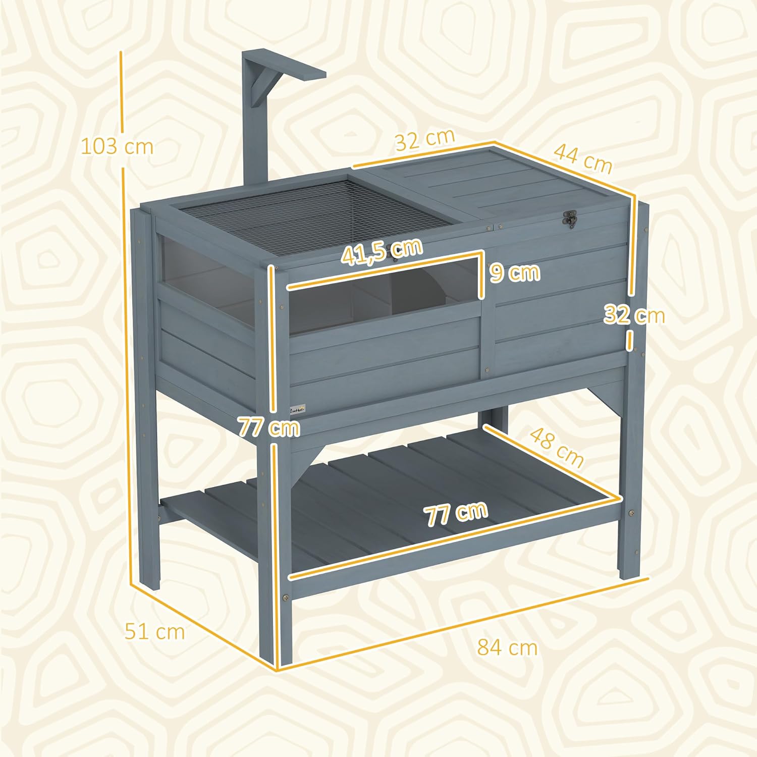 Thumbnail 6 de PawHut enclos tortues 103 x 84 x 51 cm