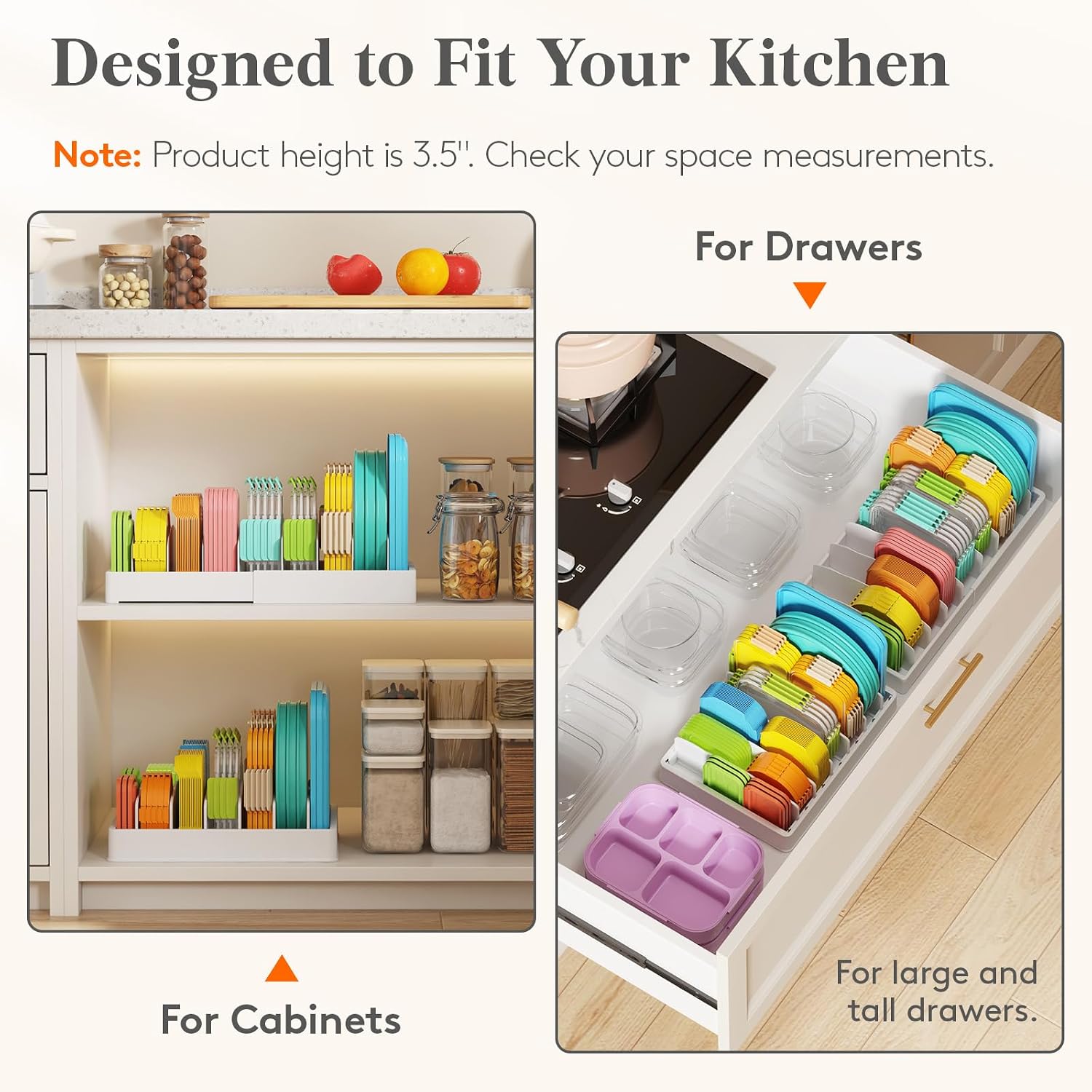 Thumbnail 3 de Lifewit Adjustable Lid Organizers, 6 Dividers ⚙