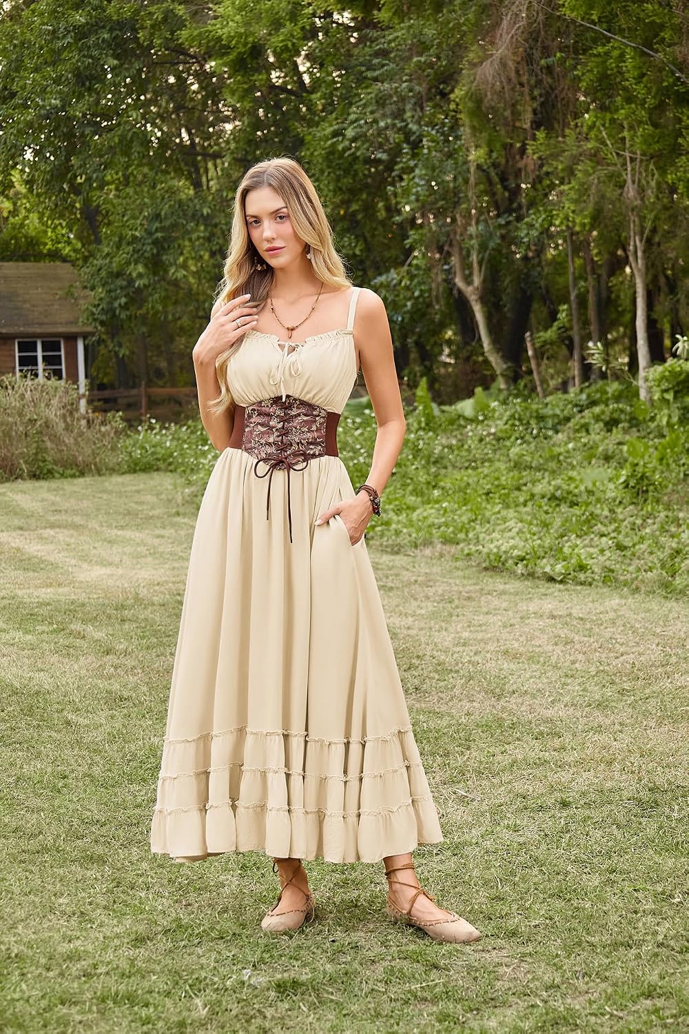 Detalle de Scarlet Darkness Corset Belt in Faux Leather