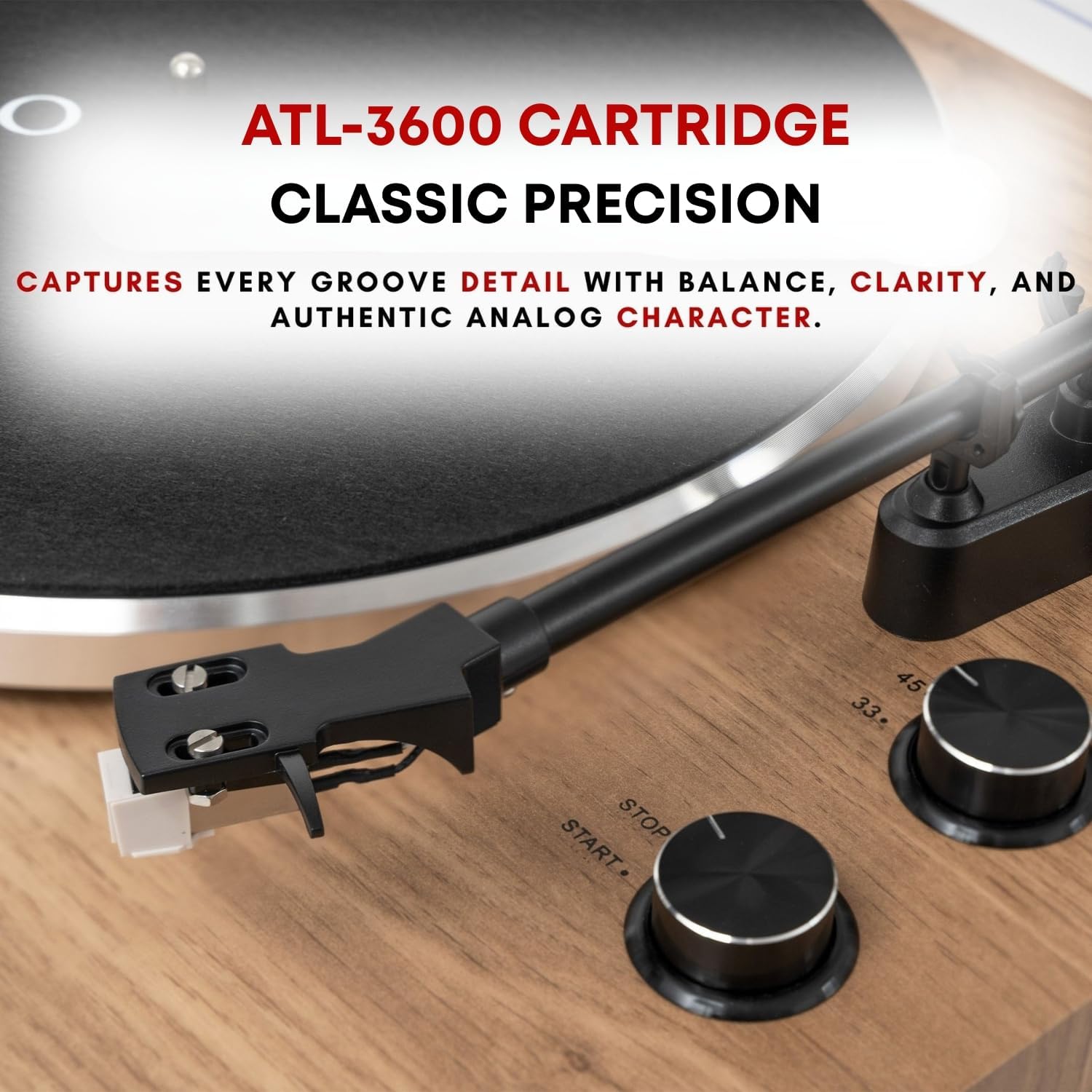 Thumbnail 6 de VULKKANO TD10 : platine vinyle avec bras de précision, préampli phono/ligne intégré et design en bois