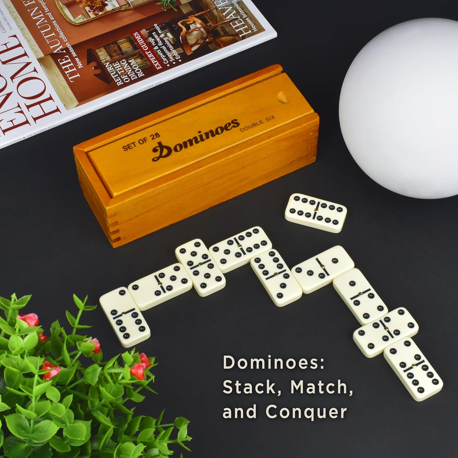 Thumbnail 5 de Queensell Dominos Set 28 tiles 🎲
