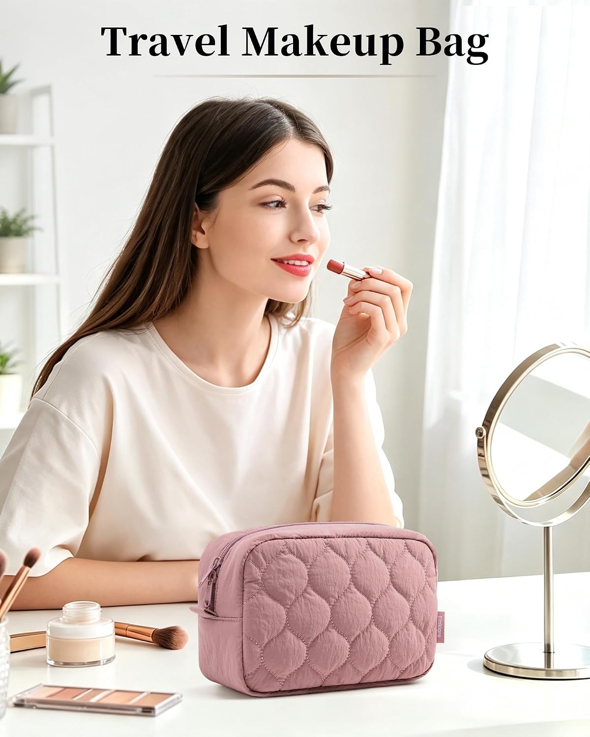 Detalle 1 de Travel Makeup Bag, 9 x 6 x 3.7 inches