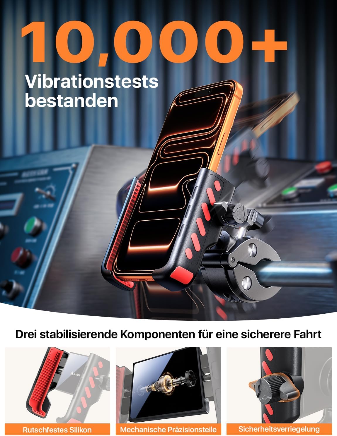 Detalle 2 de andobil Stabile Handyhalterung Fahrrad 360°