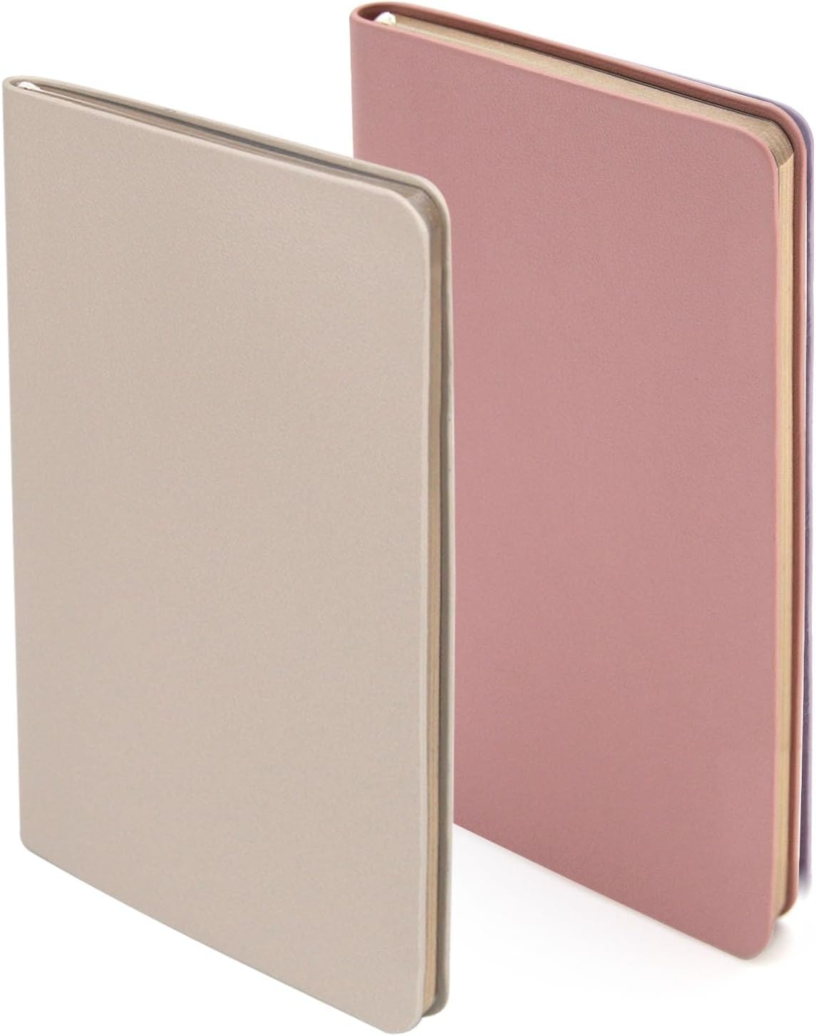 Detalle de WETLOTE A6 Taschen-Notizbuch 2er-Pack Rosa + Hellcurry
