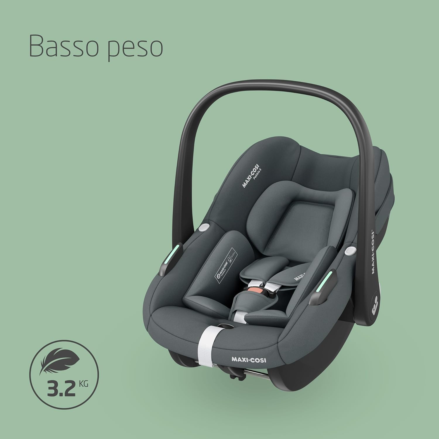 Detalle de Maxi-Cosi Pebble S i-Size: Seggiolino Neonato 0-15 mesi, Isofix leggero e protezione G-CELL