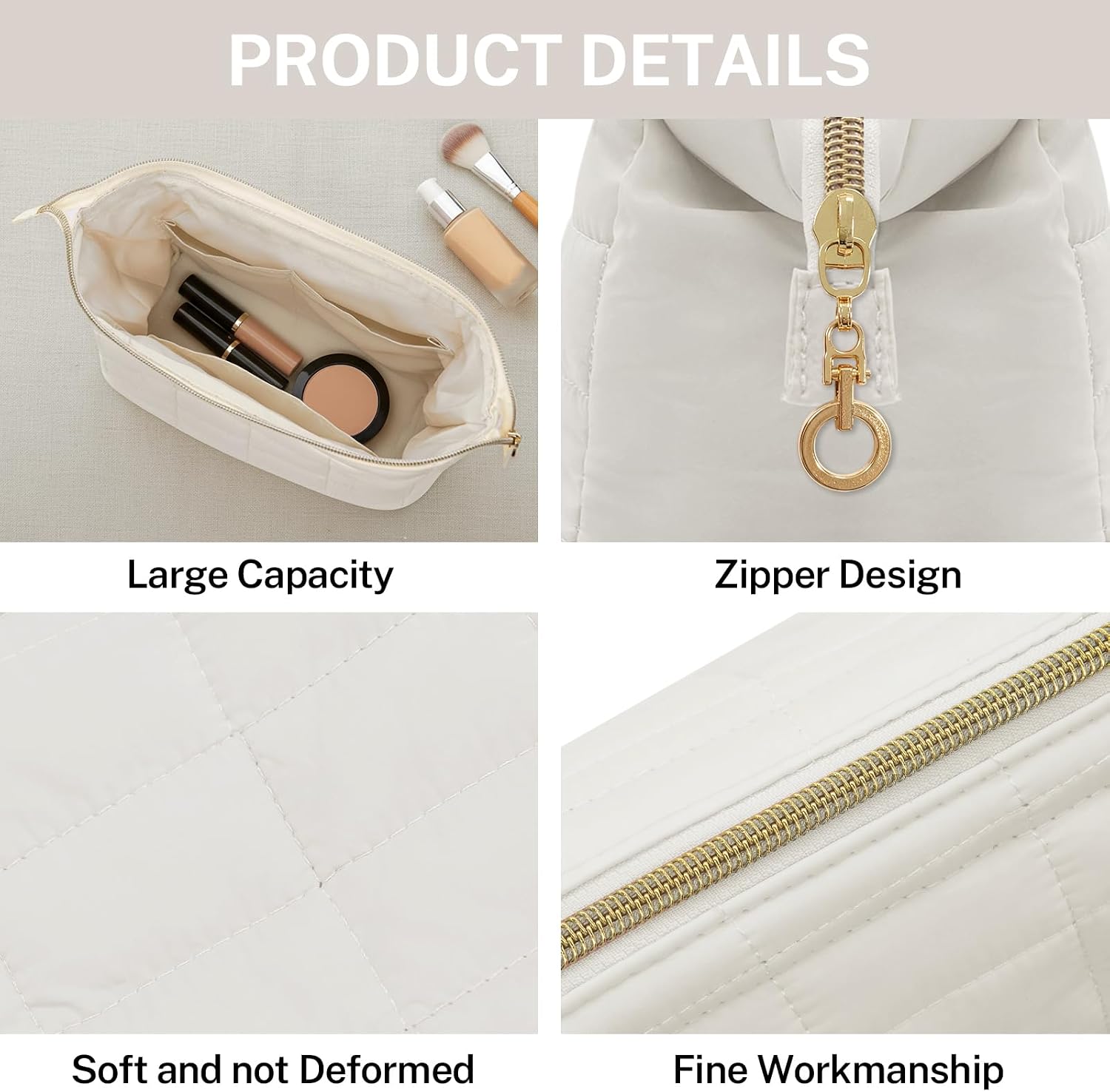 Thumbnail 2 de LJCZKA Large Portable Makeup Bag: Wide-Open, High-Capacity Travel Pouch