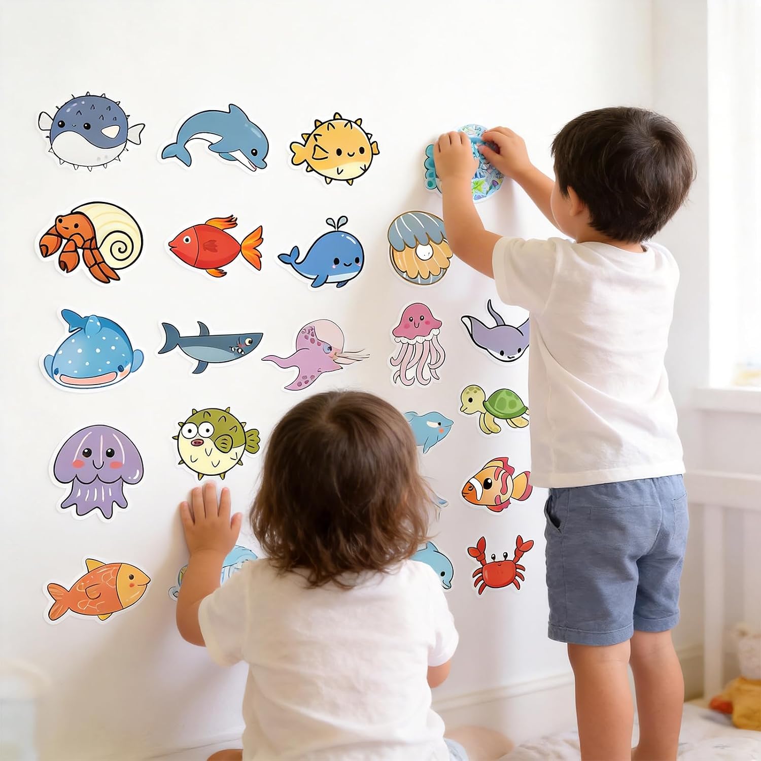 Thumbnail 3 de G2PLUS 100Pcs Ocean Animal Stickers for Children