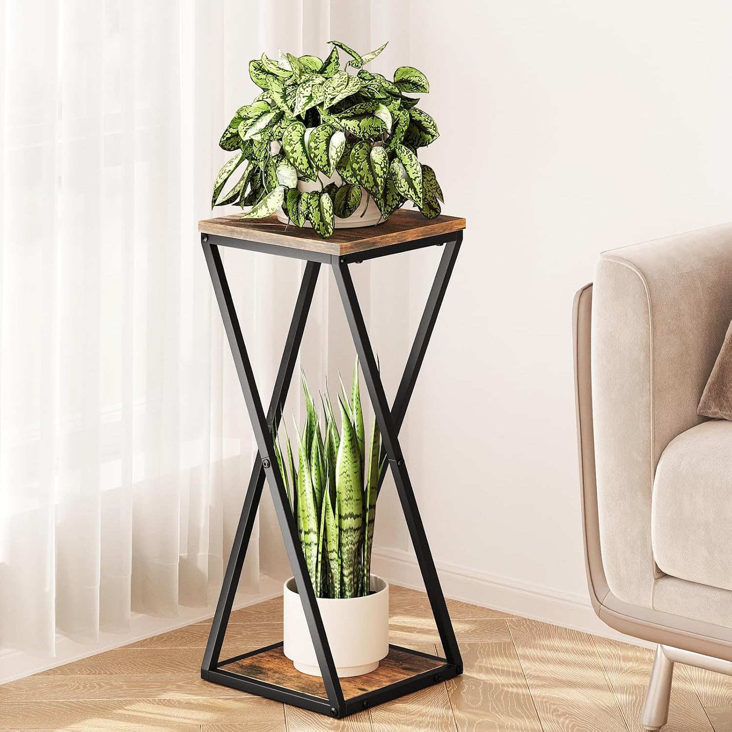 Detalle de Corner plant stand 2 tier, small