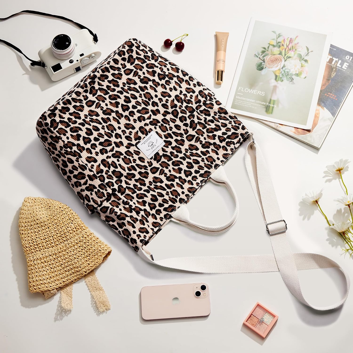 Thumbnail 2 de KALIDI Damen Canvas Shopper Handtasche als Schulter- und Umhängetasche für Alltag, Schule und Einkauf