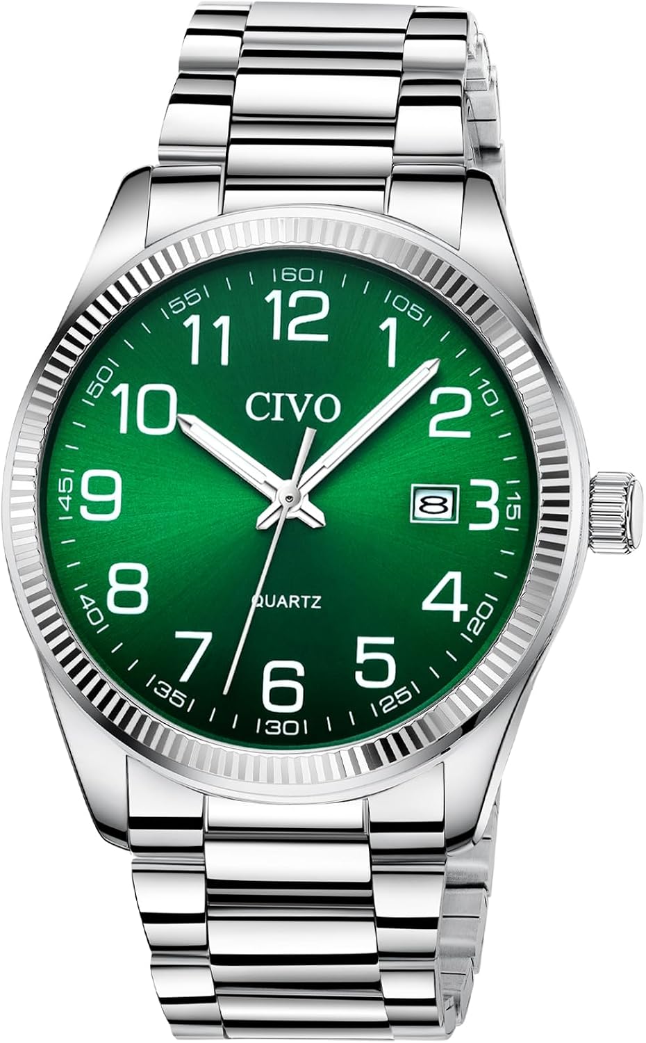 Detalle de CIVO Silber Herrenuhr Leicht Lesbar