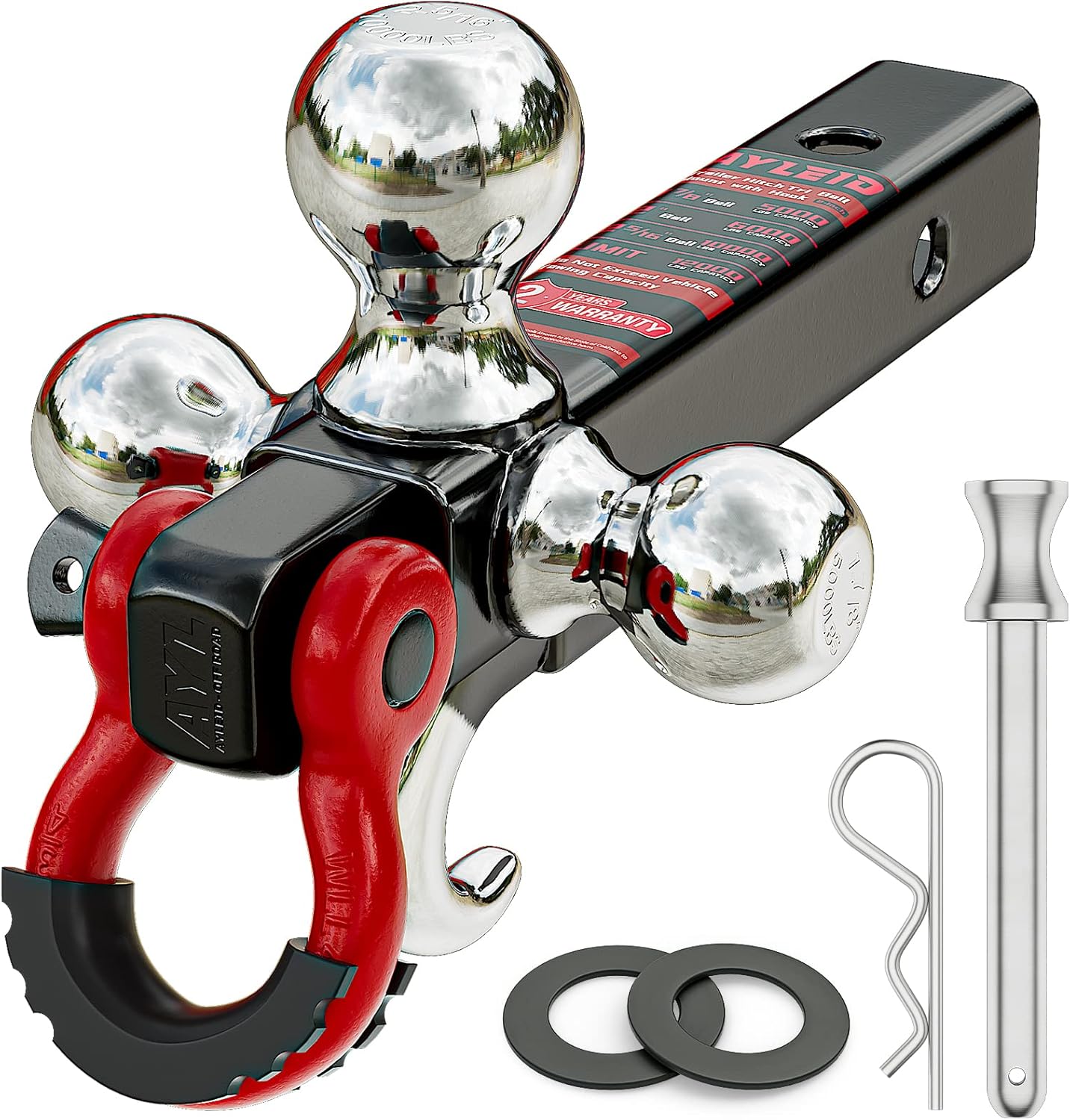 Ayleid Tri-Ball Trailer Hitch Mount 5000 LBS