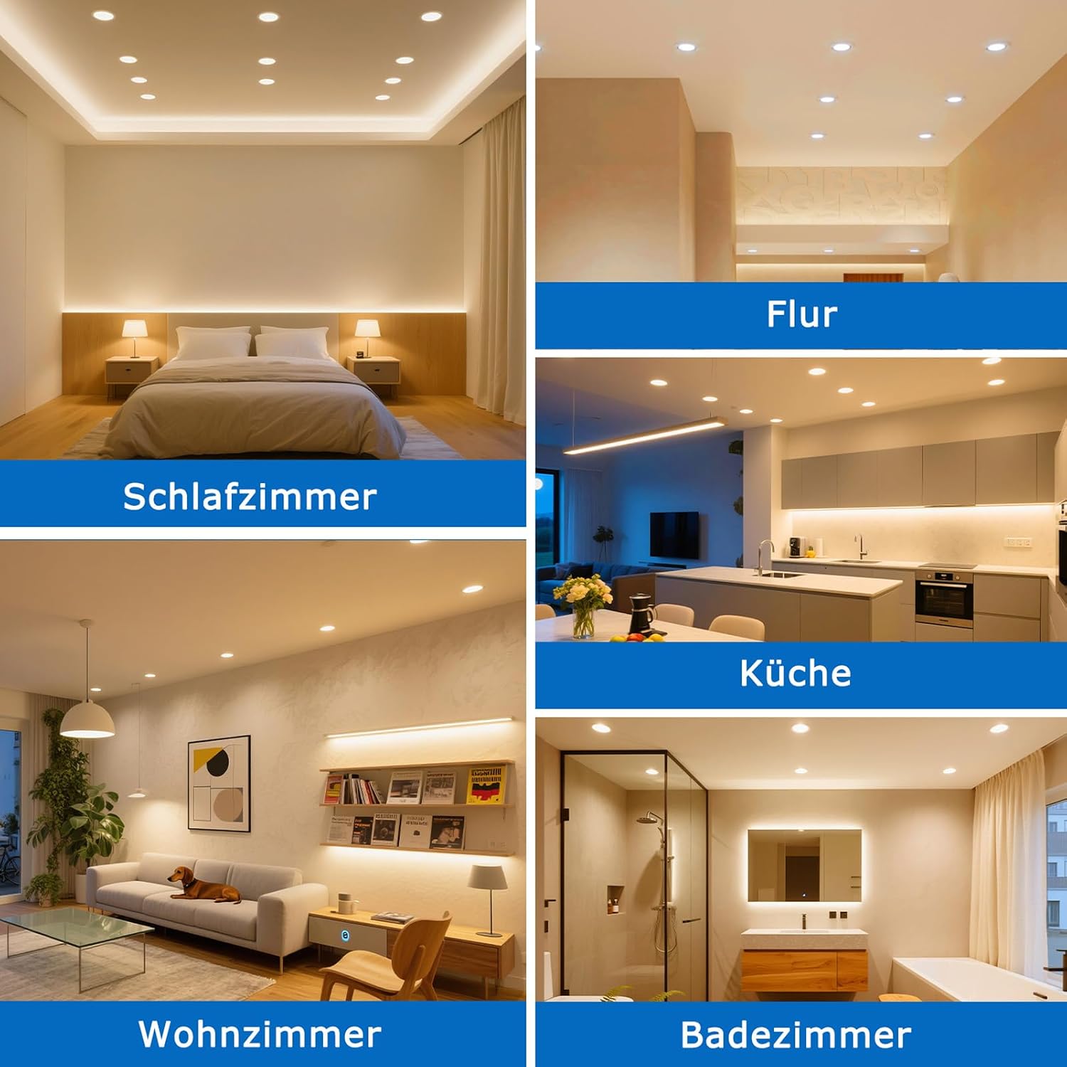 Thumbnail 6 de LED Einbaustrahler-Set 20er mit 68-80 mm