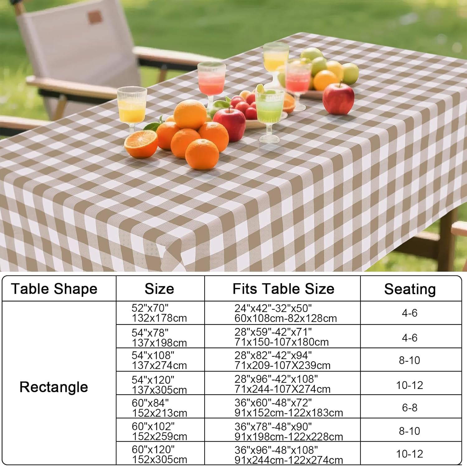 Thumbnail 6 de Smiry Rectangle Table Cloth 60"x84" 🍽