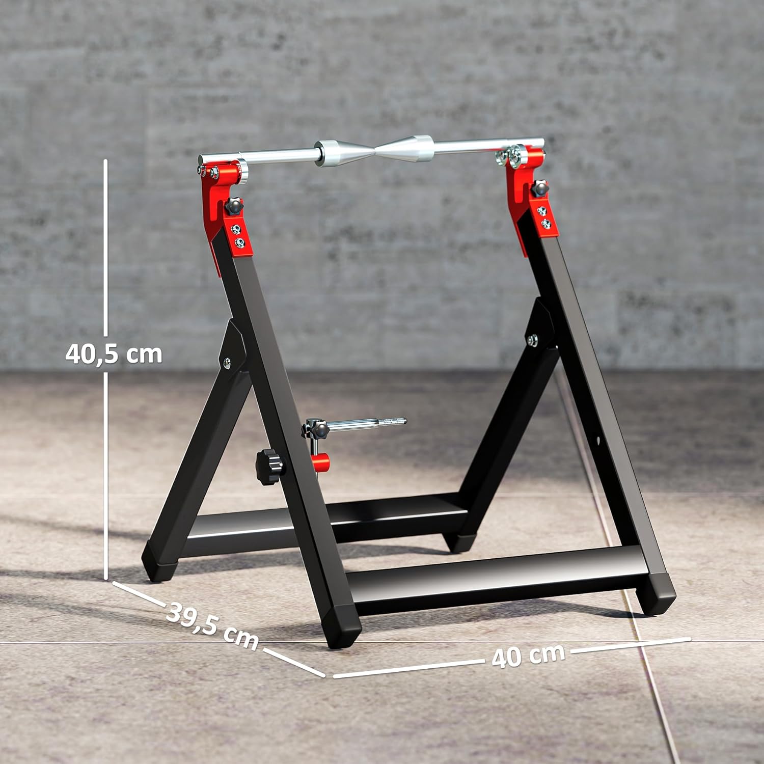 Thumbnail 6 de HOMCOM Équilibreuse Manuelle de Roues de Moto en Aluminium et Acier — jusqu’à 21 pouces