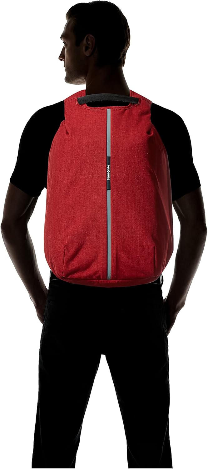 Detalle de Samsonite Securipak Zaino Porta PC 15,6'' Garnet Red: sicurezza, stile e funzionalità per il moderno professionista