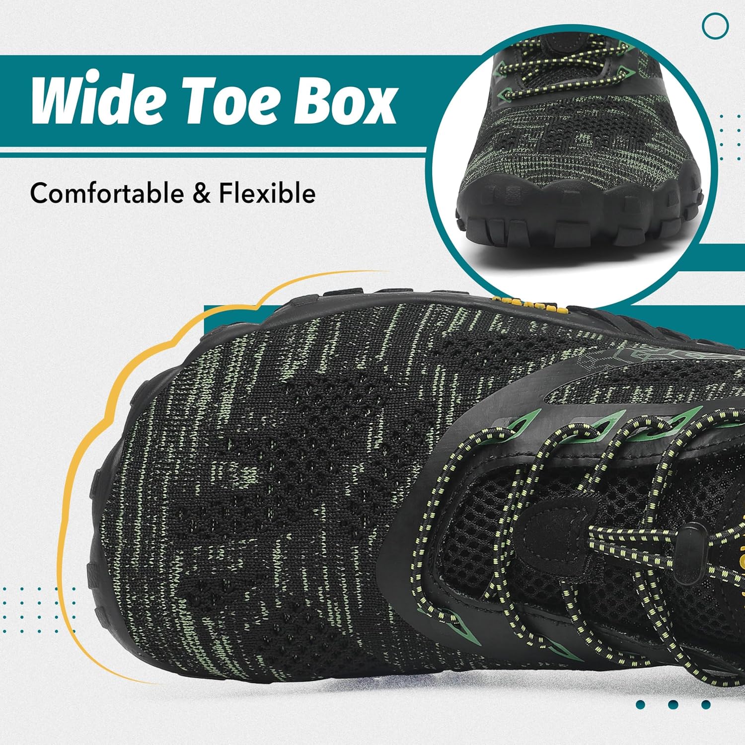 Detalle 2 de SAGUARO Scarpe Barefoot Punta Ampia