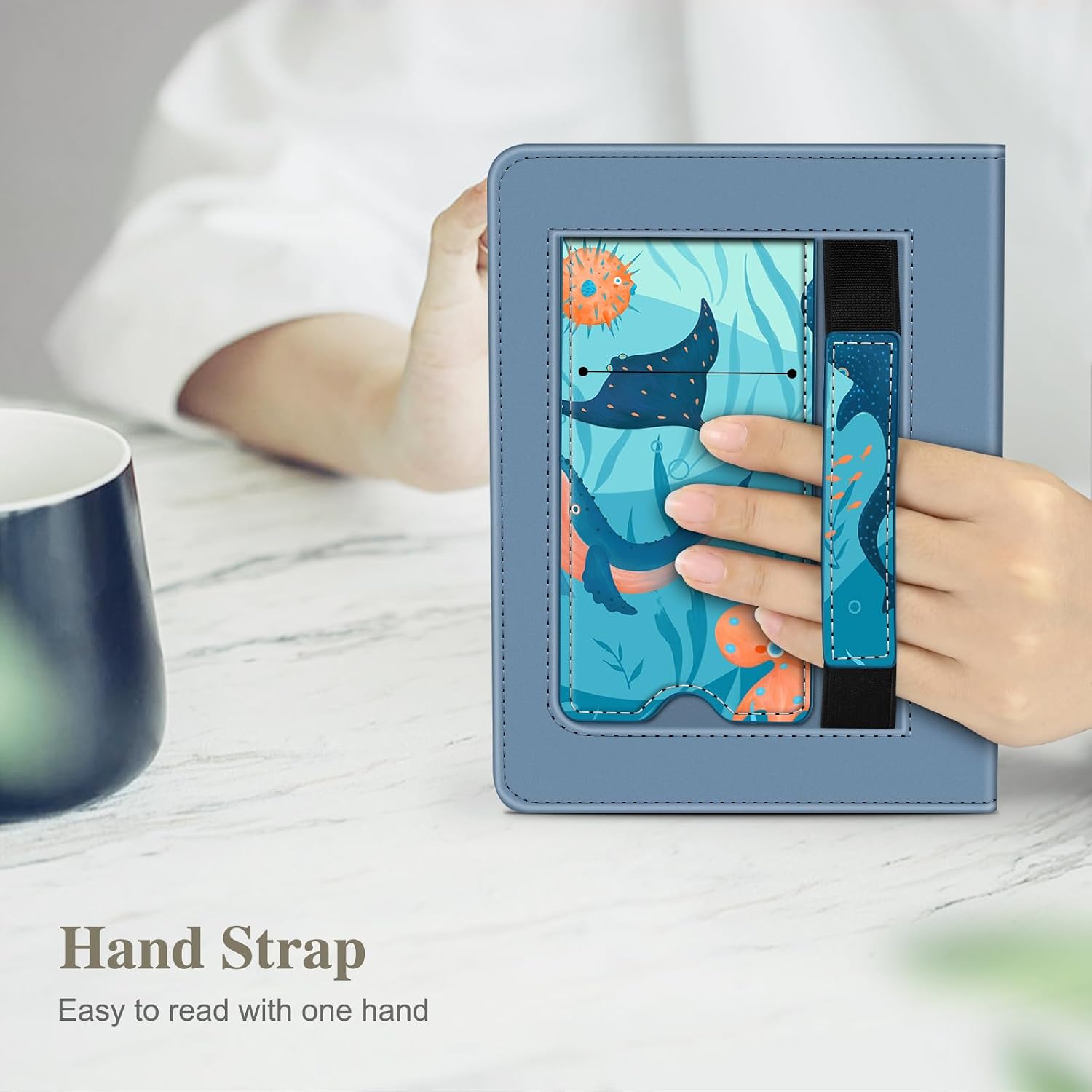 Detalle de FINTIE EKAZ140US Kindle Case with Kickstand, Hand Strap and Card Slot