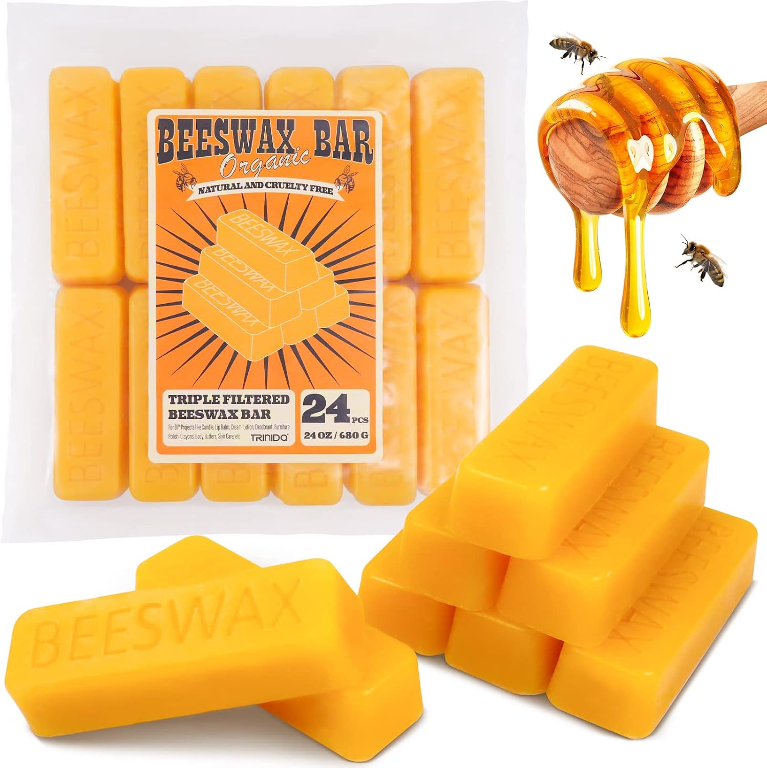 Thumbnail 6 de TRINIDa Beeswax Pellets, 2LB Yellow Wax for Candles and DIY Body Care