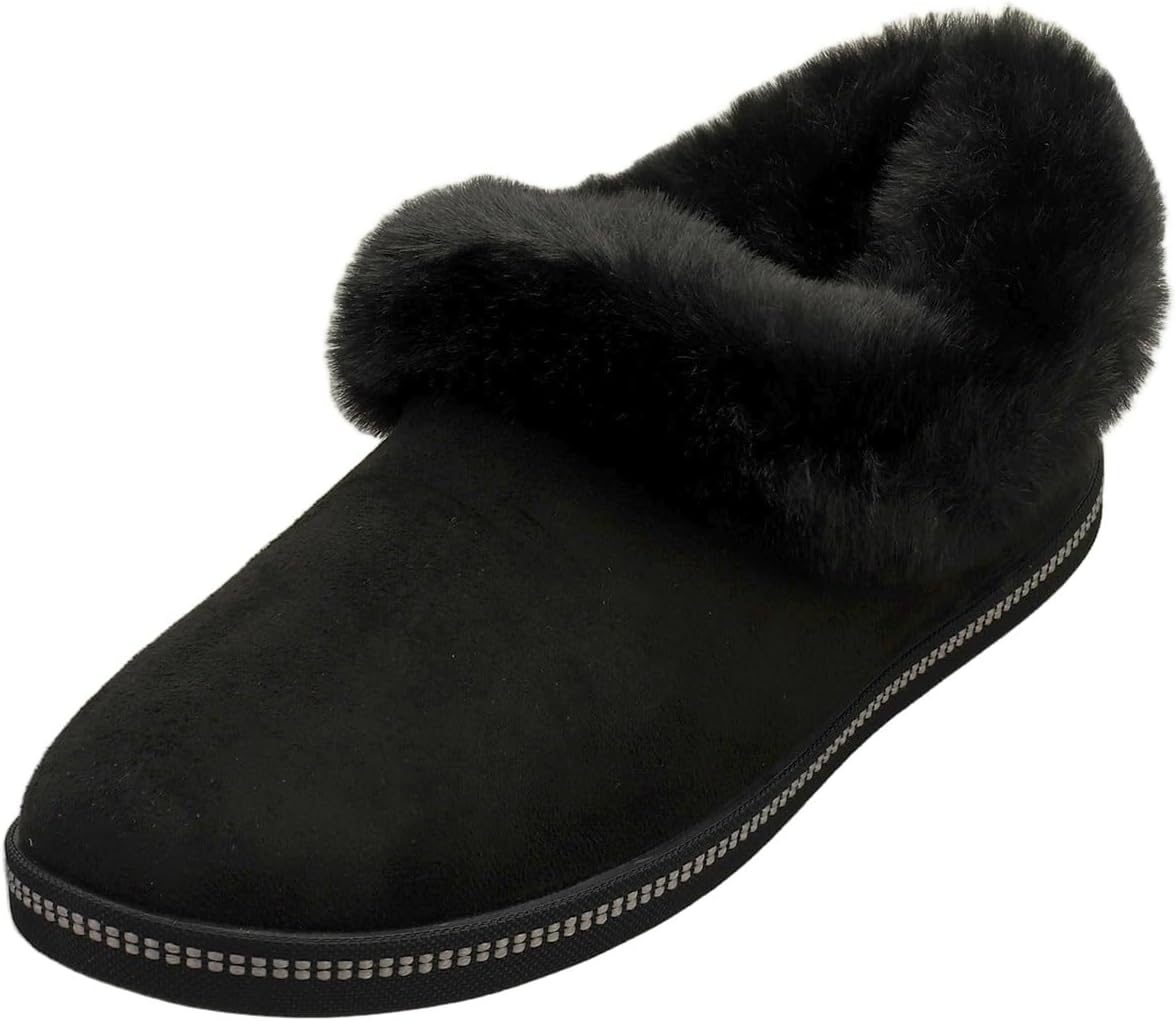 Detalle de Skechers Women's SkechersSlippers with Memory Foam Faux Fur Lining