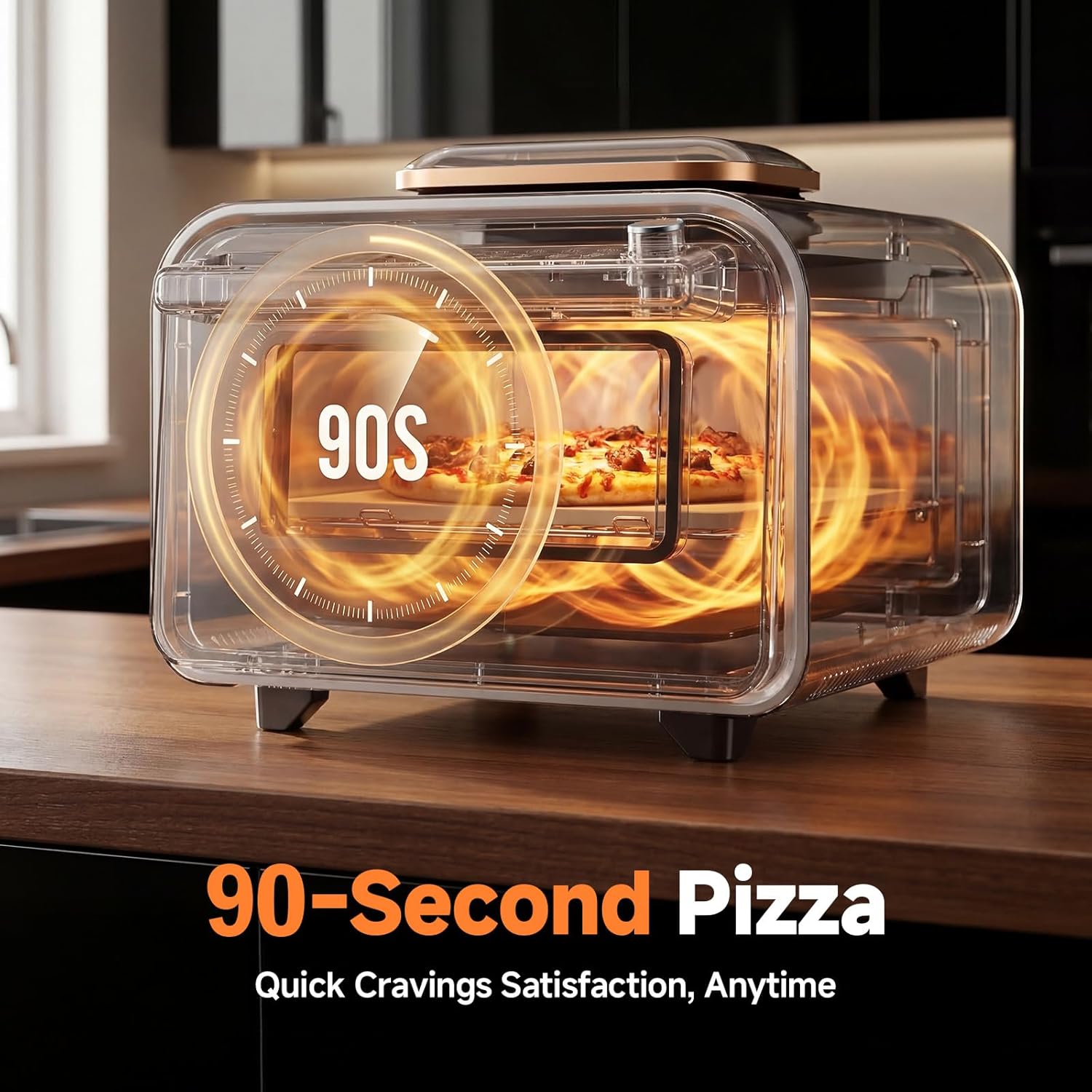 Thumbnail 2 de KINGWISE Pizza Oven: 5 Preset Modes, 400°C, 13-Inch Stone and 5-In-1 Kitchen Powerhouse