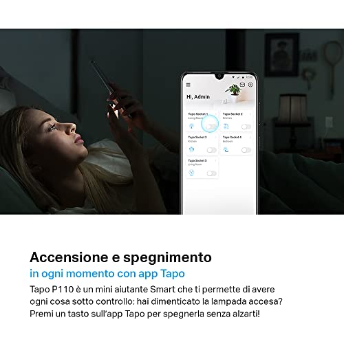 Thumbnail 2 de Tapo P110: Presa Intelligente con Monitoraggio Energia, controllo remoto e assistente vocale