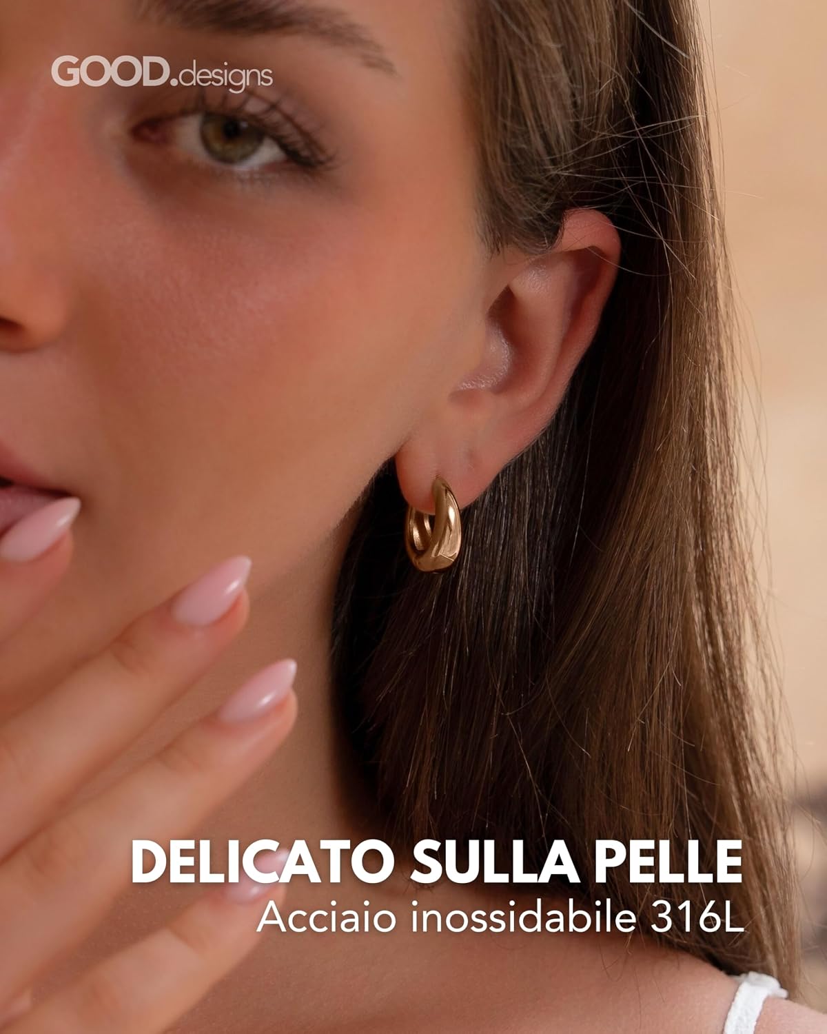 Thumbnail 1 de Orecchini a cerchio in acciaio inox da donna: mini 18 mm impermeabili e anallergici (oro 18K, oro rosa o argento)