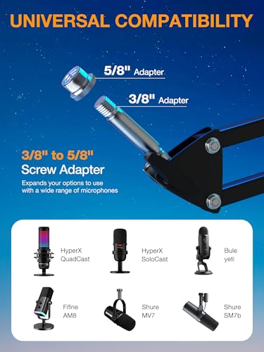 Detalle de SUNMON QuadCast Boom Arm Mic Arm for Microphones 🎙