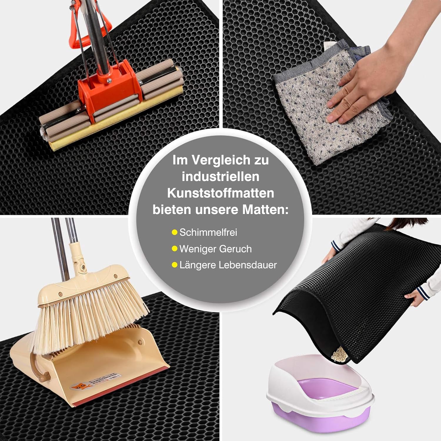 Thumbnail 4 de Pieviev Katzenklo Matte Wabendesign 61 x 38 cm