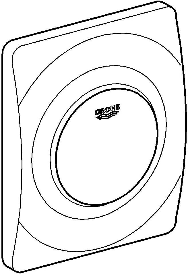 Detalle de GROHE Surf 38808SH0 bedieningsplaat, wit, 14,4 × 11,6 cm