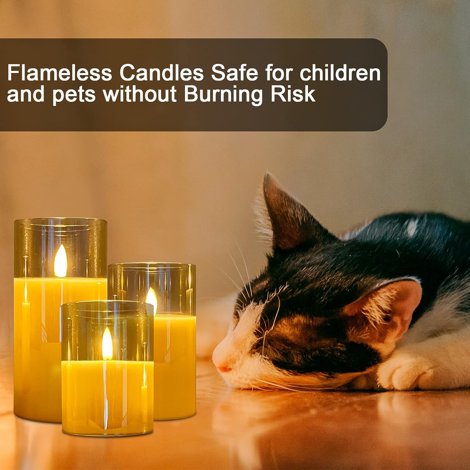 Thumbnail 1 de LED flameless candles set of 3