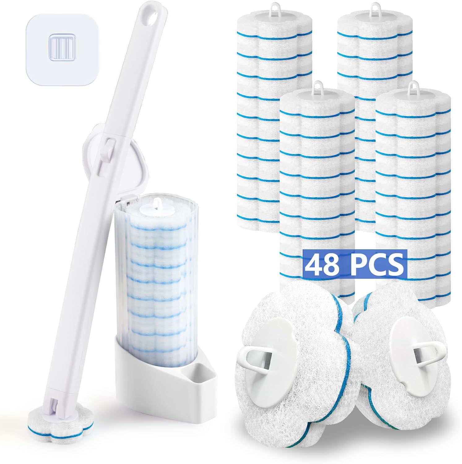 Detalle de Ucaimao Disposable Toilet Brush Set 48 Refills